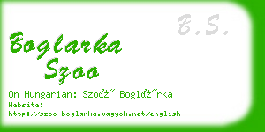 boglarka szoo business card